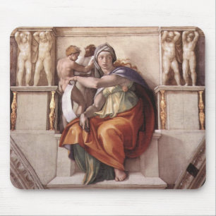 The Delphic Sibyl - Fresco Sistine Chapel Mouse Pad