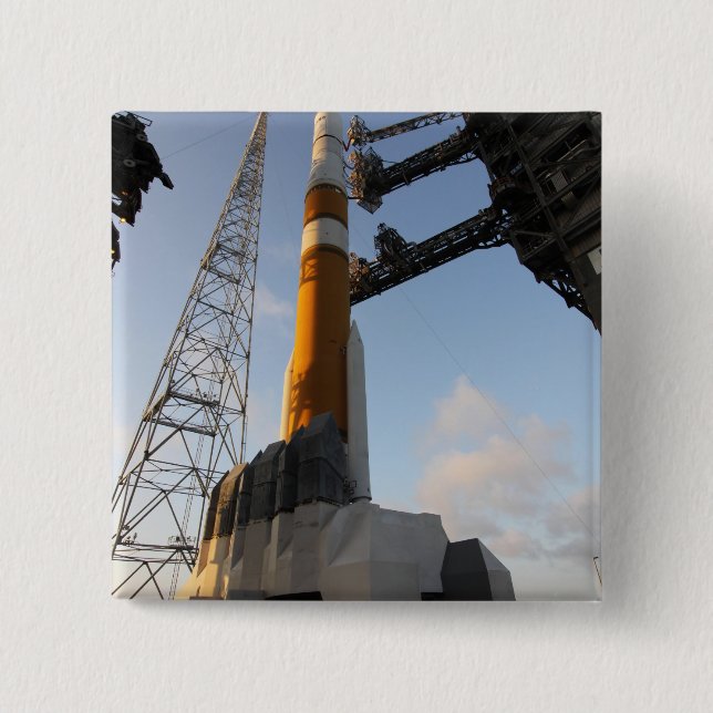 The Delta IV rocket Pinback Button (Front)