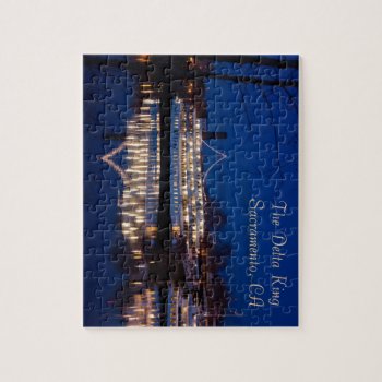 The Delta King At Night - Sacramento  Ca Jigsaw Puzzle by DragonL8dy at Zazzle