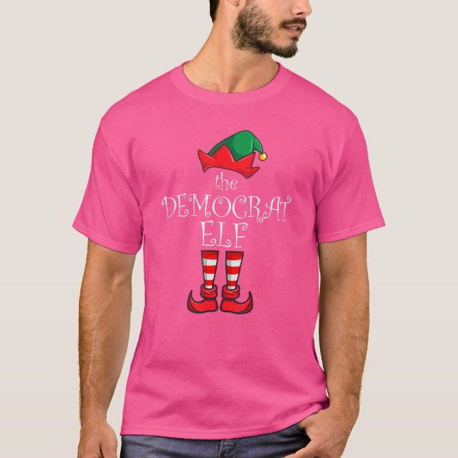 The Democrat Elf Matching Family Christmas Party D T-Shirt (Front)