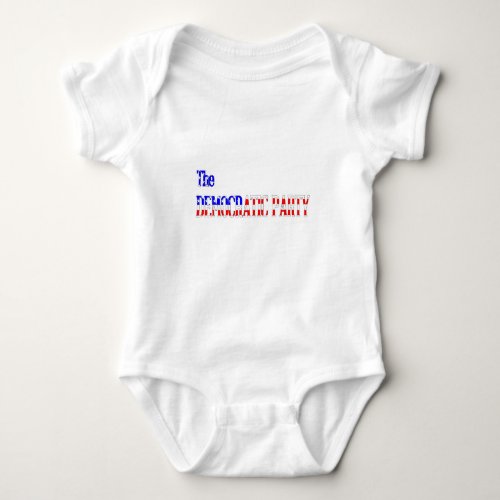 The Democratic Party Text Over The Stars And Strip Baby Bodysuit