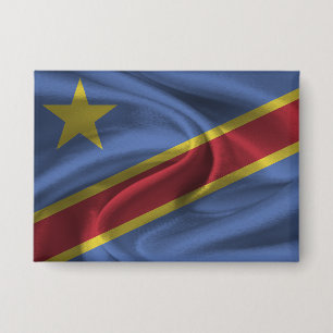 The Democratic Republic of the Congo Flag Button