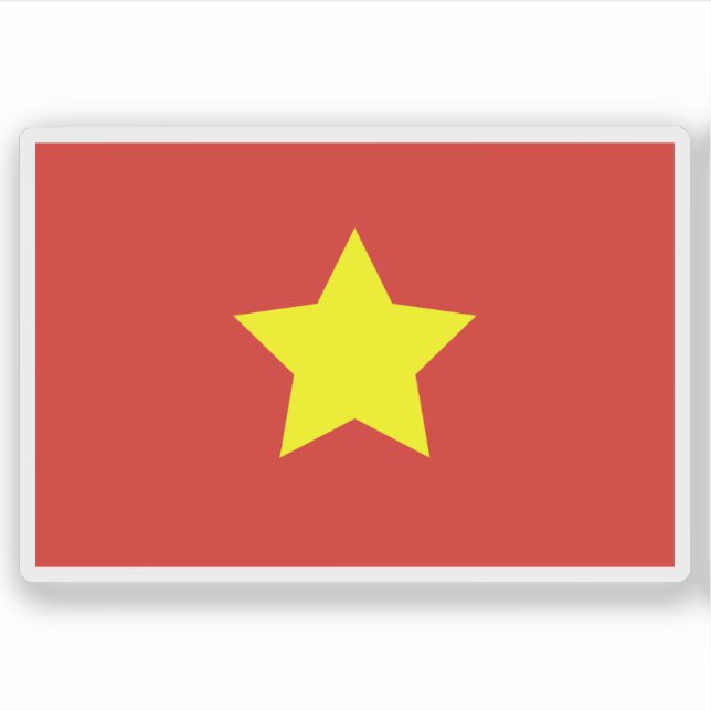The Democratic Republic of Vietnam flag ('45–'55) Sticker (Front)