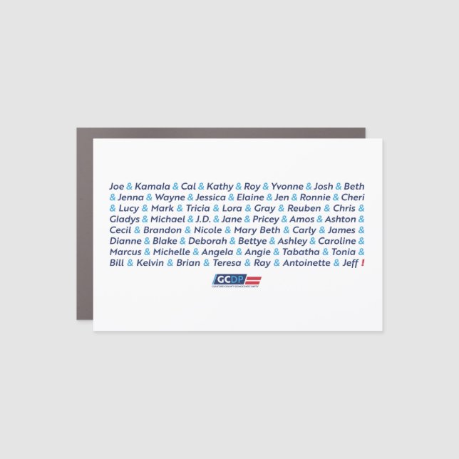 The Democratic Slate Car Magnet (Front)