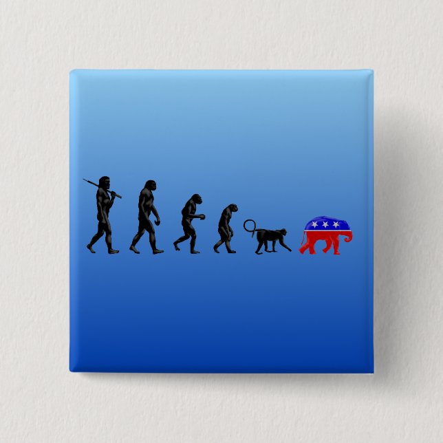 The Democratic Theory of Devolution Button (Front)