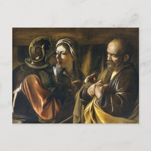 The Denial of Saint Peter _ Caravaggio Postcard
