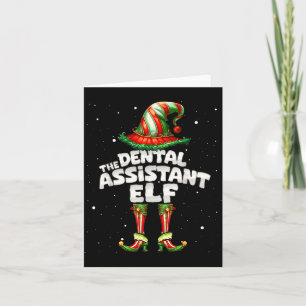 The Dental Istant Elf Family Matching Group Christ Card