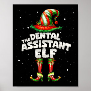 The Dental Istant Elf Family Matching Group Christ Poster