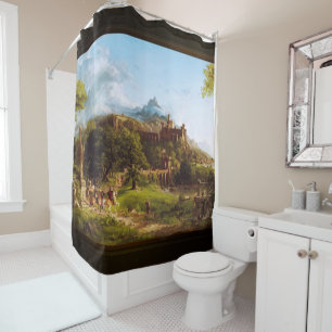 The Departure by Thomas Cole Shower Curtain