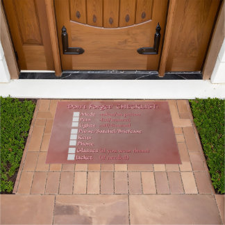 The Departure Checklist Doormat