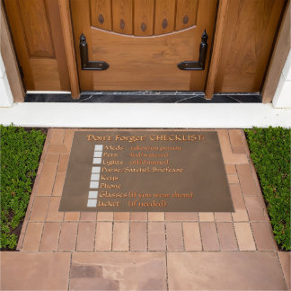 The Departure Checklist Doormat