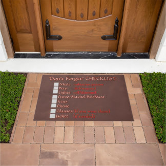 The Departure Checklist Doormat