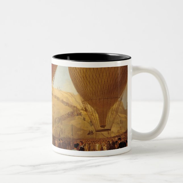 The Departure of Leon Michel Gambetta Two-Tone Coffee Mug (Right)