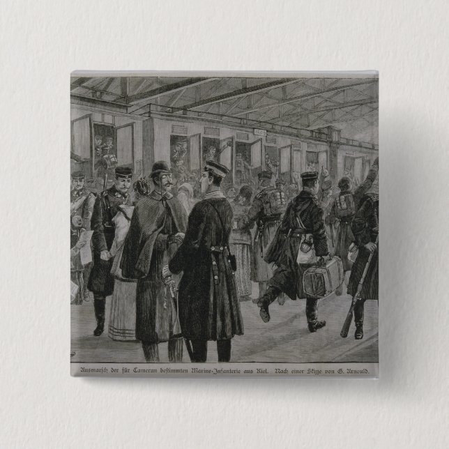 The Deployment of Kiel's Royal Marines Button (Front)