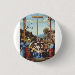The Deposition of Jesus Christ Sacred Icon Art Button