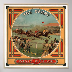 The Derby Vintage Horse Racing David Dunlop Poster