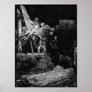 The Descent from the Cross with a Torch, 1654 Poster