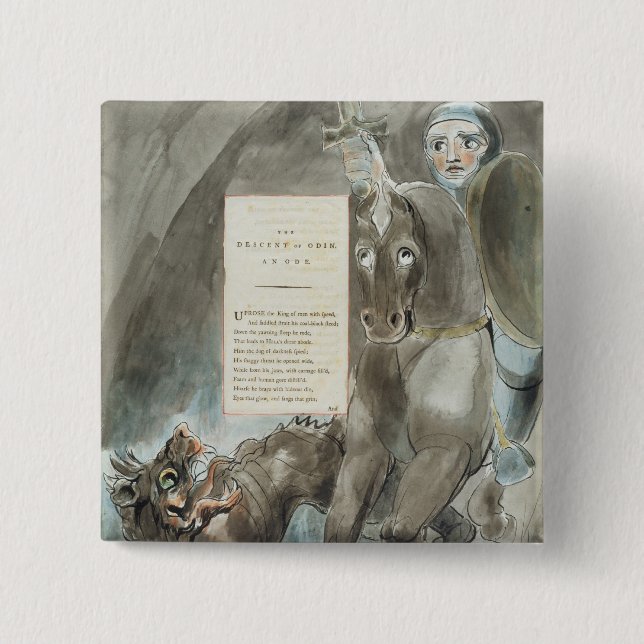 The Descent of Odin, An Ode, from 'The Poems of Th Pinback Button (Front)