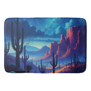 The Desert at night southwestern Bath Mat