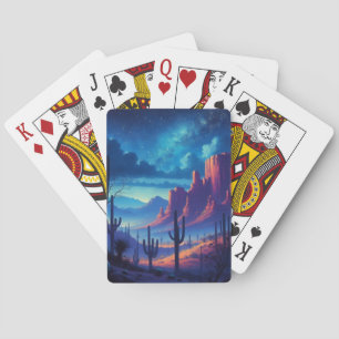 The Desert at night southwestern Poker Cards