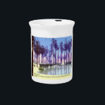 The Desert Beverage Pitcher<br><div class="desc">Remember to praise G-d continuously. From chapter one of Perek Shirah: The image depicts an oasis in the desert and "The desert and the wasteland shall rejoice, and the arid region shall blossom like a rose." Isaiah 35:1. Deserts, hot, dry, and lifeless, make up almost one third of the Earth’s...</div>