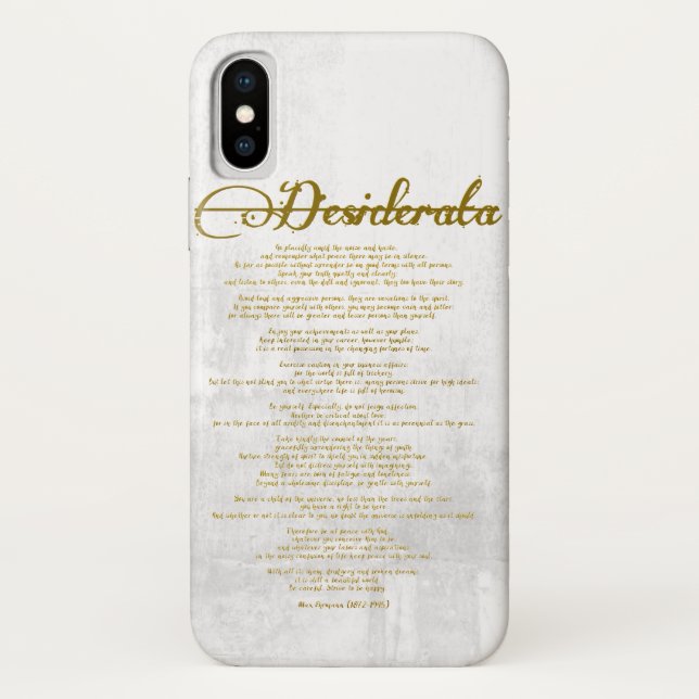 The Desiderata "Desired Things" Case-Mate iPhone Case (Back)