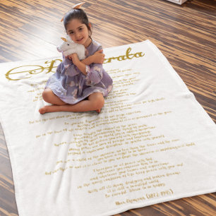 The Desiderata "Desired Things" DIY Color Fleece Blanket