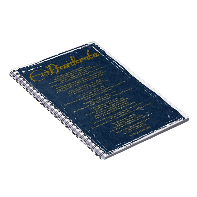 The Desiderata "Desired Things" Notebook (Right Side)