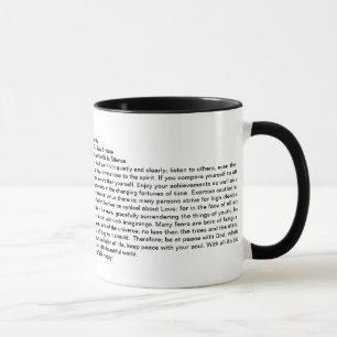 The Desiderata Poem Coffee Mug=Daily Inspiration Mug
