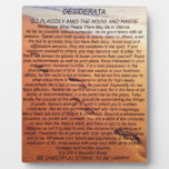 Desiderata Poem with the Bluebird of Happiness Plaques | Zazzle