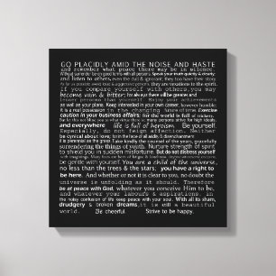 The Desiderata Wall Hanging Canvas Print