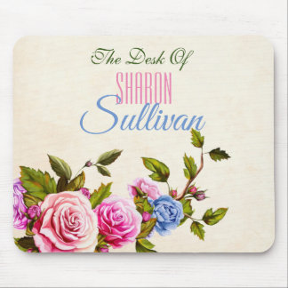 The Desk Of, Roses *personalize* Mouse Pad