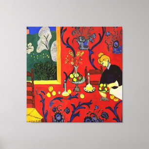 The Dessert: Harmony in Red (The Red Room) Matisse Canvas Print