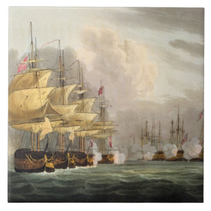 The Destruction of the Danish Fleet before Copenha Tile