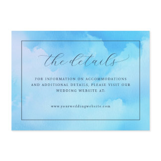 The Details Elegant Blue Cloudy Sky Enclosure Card
