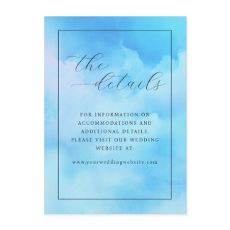 The Details Elegant Blue Cloudy Sky Enclosure Card