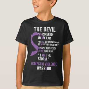 The Devil- Domestic Violence Awareness Support Rib T-Shirt