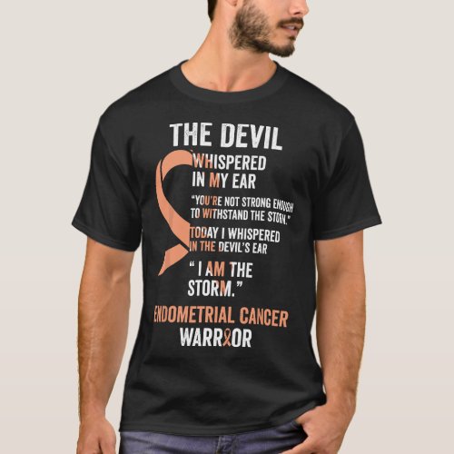 The Devil_ Endometrial Cancer Awareness Ribbon T_Shirt