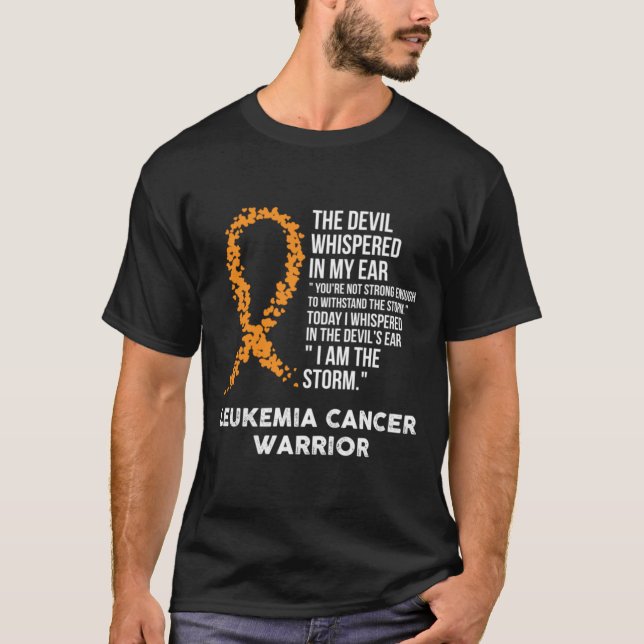The Devil- Leukemia Awareness Support Ribbon T-Shirt (Front)