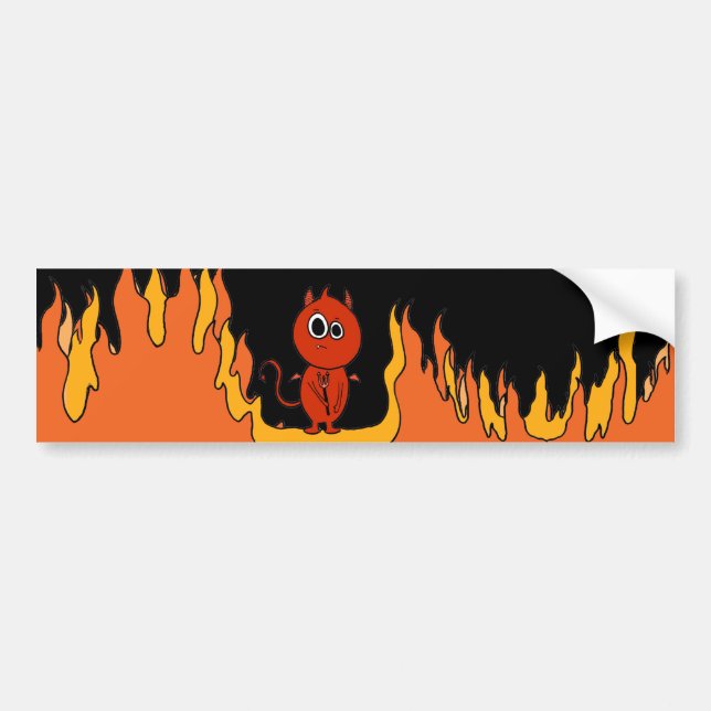 The Devil Made Me Do It! Bumper Sticker (Front)