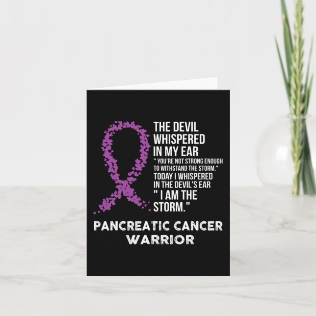 The Devil- Pancreatic Cancer Awareness Support Rib Card (Front)