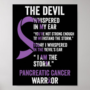 The Devil- Pancreatic Cancer Awareness Support Rib Poster