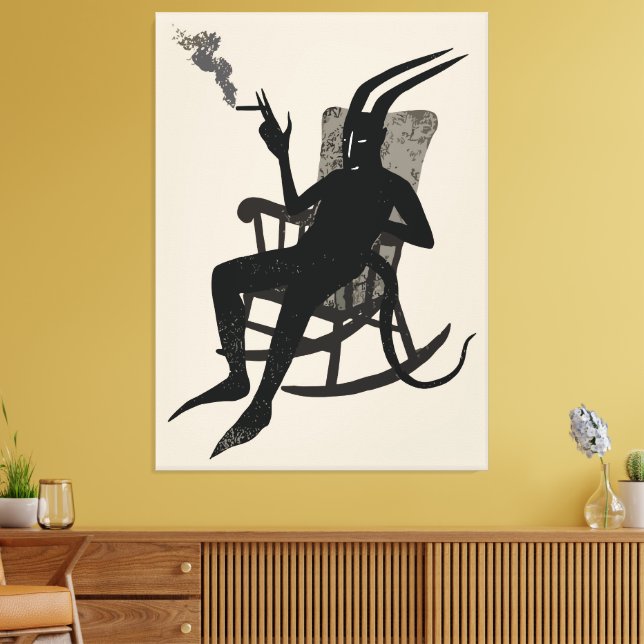 The Devil’s Break – Dark Humor Wall Art (Insitu(LivingRoom))