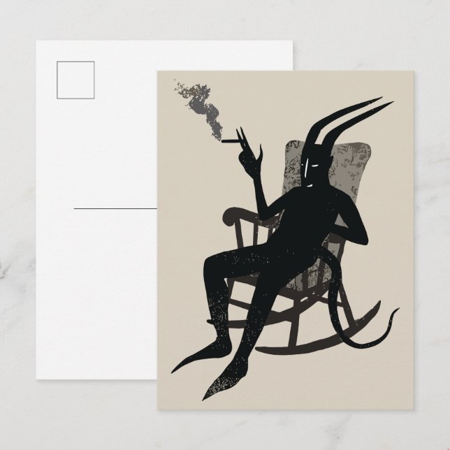 The Devil’s Break – Dark Humor Wall Art Postcard (Front/Back)