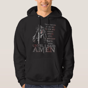 The Devil Saw Me My Head Down Thought He Won Jesus Hoodie