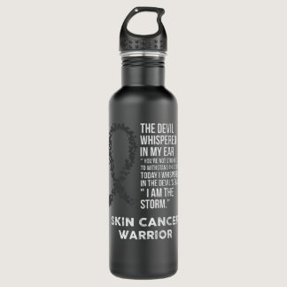 The Devil - Skin cancer Awareness Support Ribbon Stainless Steel Water Bottle