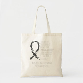 The Devil- Skin cancer Awareness Support Ribbon  Tote Bag