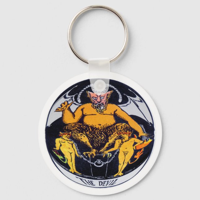 The Devil Tarot Card Keychain (Front)