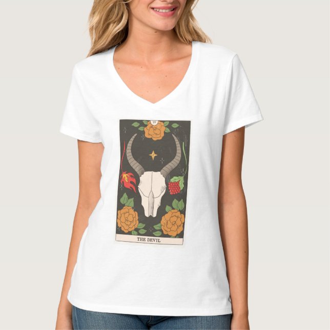 The Devil tarot card modern Major Arcana T-Shirt (Front)