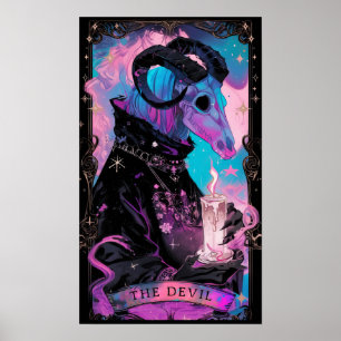 The Devil Tarot Card Witchy Poster